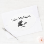 Lake Michigan Ice Vist Ovale Sticker (Envelop)