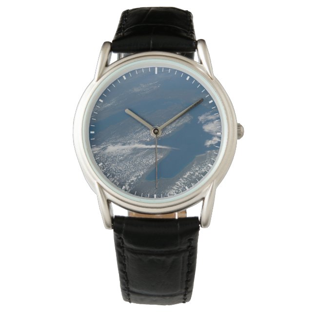 Lake Michigan, Lake Huron en de staat Michigan. Horloge (Voorkant)