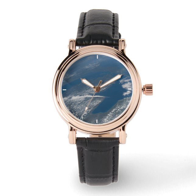 Lake Michigan, Lake Huron en de staat Michigan. Horloge (Voorkant)