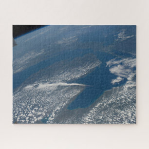 Lake Michigan, Lake Huron en de staat Michigan. Legpuzzel