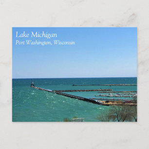 Lake Michigan, Port Washington, WI Briefkaart