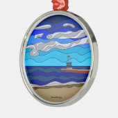 Lake Michigan - Premium Ornament (cirkel) (Links)