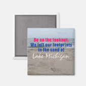 Lake Michigan reizen koelkast magneet (Voorkant / Achterkant)