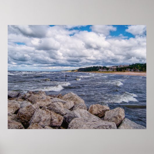 Lake Michigan Shoreline Poster (Voorkant)