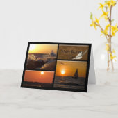 Lake Michigan sunset for Dad's Birthday Kaart (Gele Bloem)