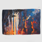 Lake Michigan Sunset Natuur Landschapsontwerp Golfhanddoek (Horizontaal)
