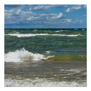 Lake Michigan Surf Perfect Poster