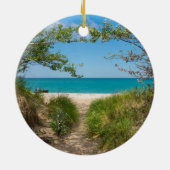 Lake Michigan Tranquility Keramisch Ornament (Achterkant)