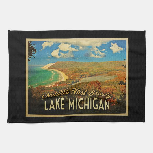 Lake Michigan Vintage Theedoek (Horizontaal)
