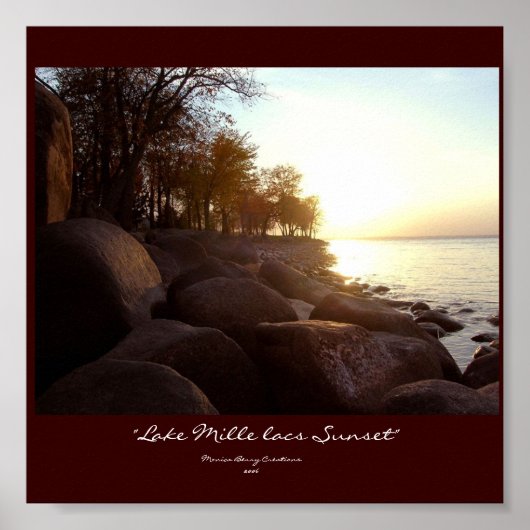 "Lake Mille lacs Sunset" Poster (Voorkant)