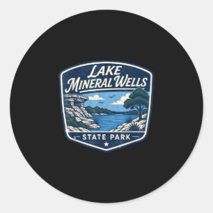 Lake Mineral Wells State Park buiten natuur Ronde Sticker