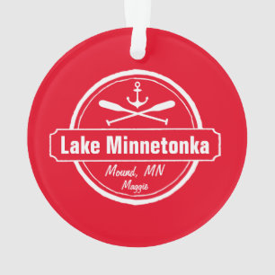 Lake Minnetonka Minnesota ankerplaats en naam Ornament