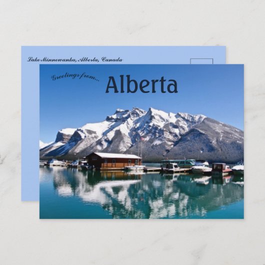 Lake Minnewanka Alberta Canada Briefkaart (Voorkant / Achterkant)