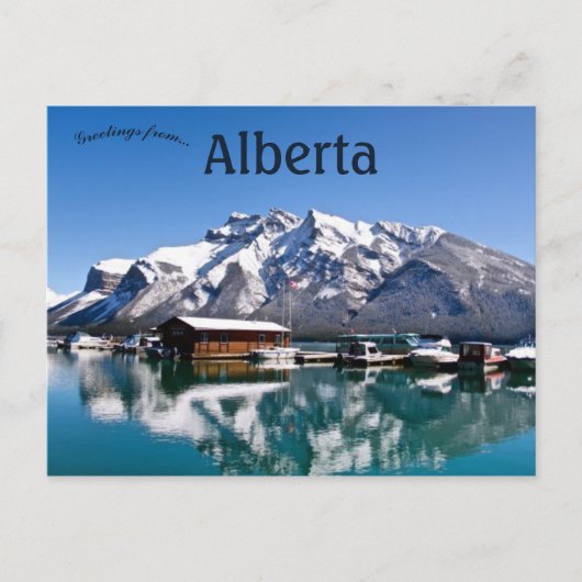 Lake Minnewanka Alberta Canada Briefkaart (Voorkant)