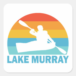 Lake Murray South Carolina Kajak Vierkante Sticker