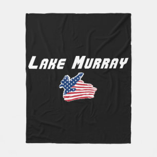 Lake Murray South Carolina Patriottische Adelaar F Fleece Deken