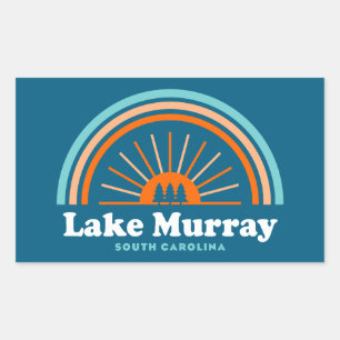Lake Murray South Carolina Regenboog Rechthoekige Sticker