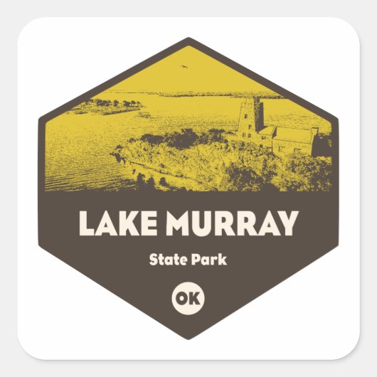 Lake Murray State Park Oklahoma Vierkante Sticker (Voorkant)