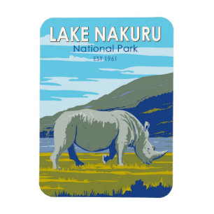 Lake Nakuru Nationaal Park Witte neushoorn Reizen Magneet