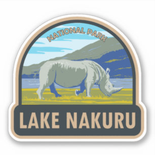 Lake Nakuru Nationaal Park Witte neushoorn Reizen Sticker