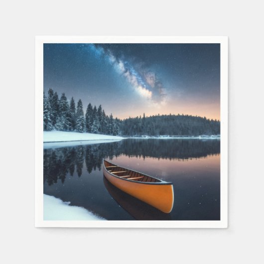 Lake Natuur Buitenlandschap Rustig Rustig Ontspann Servet (Voorkant)