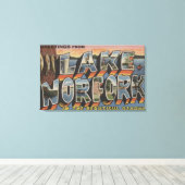 Lake Norfork, Arkansas - Large Letter Scenes Canvas Afdruk (Insitu (Houten vloer))