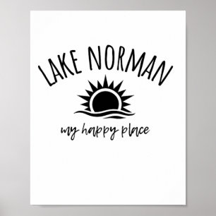 Lake Norman M'n Gelukkige Plek Nc Varen Vissen Kam Poster