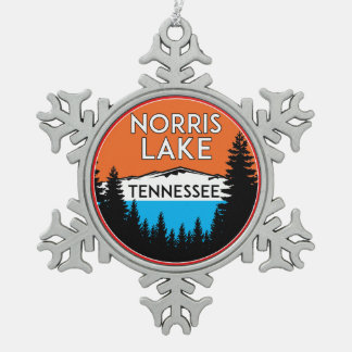Lake Norris Tennessee Tin Sneeuwvlok Ornament