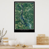 Lake Oconee Georgia Satellite Poster Map (Keuken)