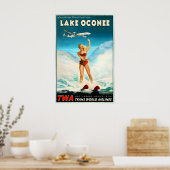 Lake Oconee Georgia TWA Trans World Airlines Poster (Keuken)