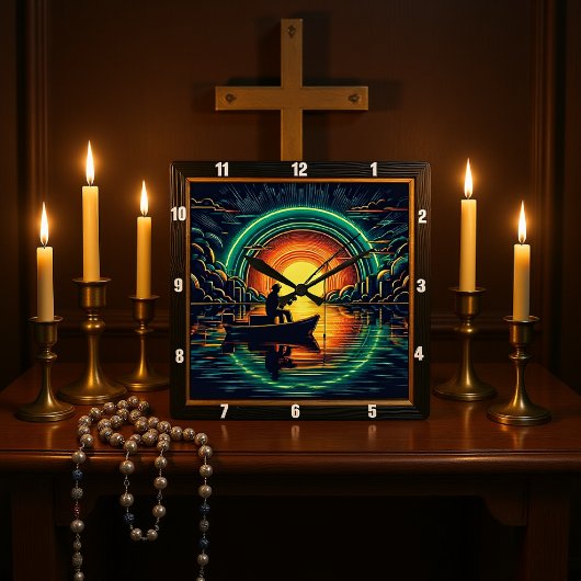 Lake of Shadows Vierkante Klok