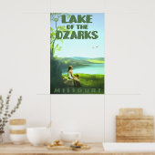 Lake of the Ozarks Missouri Retro Travel Poster (Cuisine)