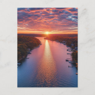 Lake of the Ozarks zwart-wit Feestdagenkaart