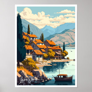 Lake Ohrid Travel illustratie Poster