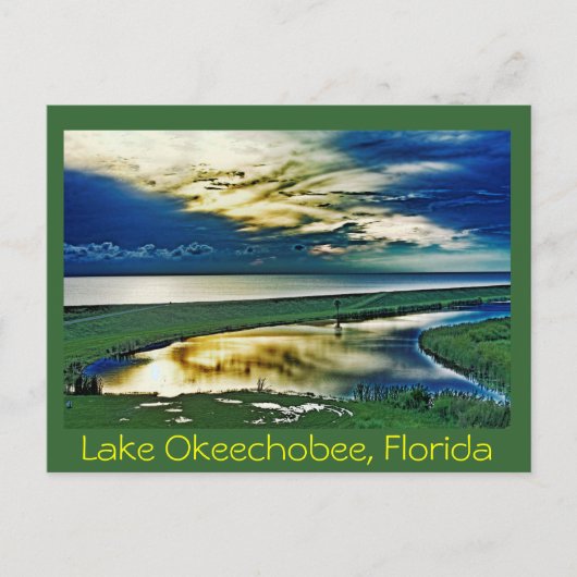 Lake Okeechobee, Florida, VS Briefkaart (Voorkant)