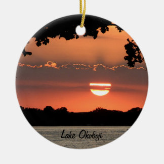 Lake Okoboji met Point of No Return-versiering Keramisch Ornament