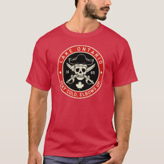 Lake Ontario Blijf Koud Ellebogen Omhoog Piraat An T-shirt