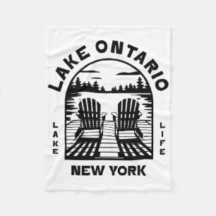 Lake Ontario New York Buiten Activiteiten Vintage Fleece Deken