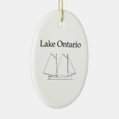 Lake Ontario Sailboat Keramisch Ornament (Rechts)