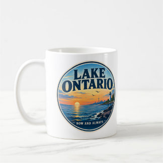 Lake Ontario Zonsondergang Vintage Vuurtoren Koffiemok