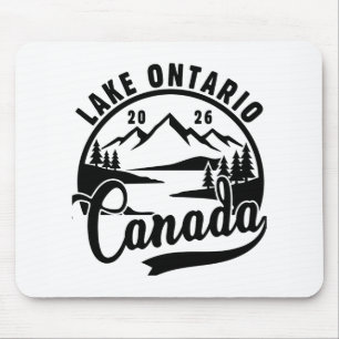 Lake Ontario zwart-wit grafisch ontwerp Muismat