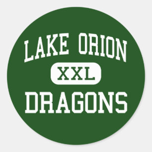 Lake Orion - Draken - Hoog - Lake Orion Michigan Ronde Sticker