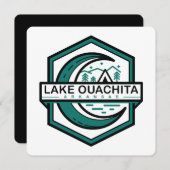 Lake Ouachita Arkansas Moon Shine Hexa Kaart (Voorkant / Achterkant)