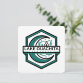 Lake Ouachita Arkansas Moon Shine Hexa Kaart (Staand voorkant)