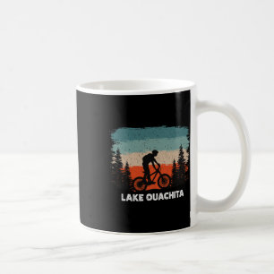 Lake Ouachita Mountainbiken Zonsondergang Retro Vi Koffiemok