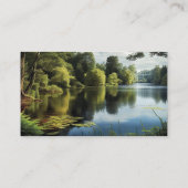 Lake Outdoor landschap rustig Visitekaartje (Achterkant)