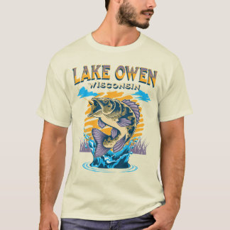 Lake Owen Wisconsin Vist kampering T-shirt