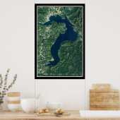 Lake Pend Oreille Idaho Satellite Poster Map (Keuken)