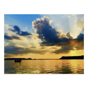 Lake Pepin Zonsondergang Perfect Poster