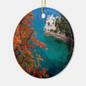Lake Pictured Rocks Shore Superior Michigan Keramisch Ornament (Links)